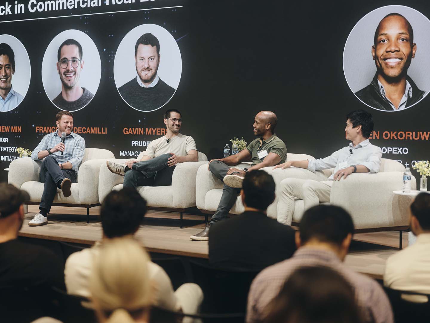 Gavin Myers speaking on a panel at the Prudence Annual Summit