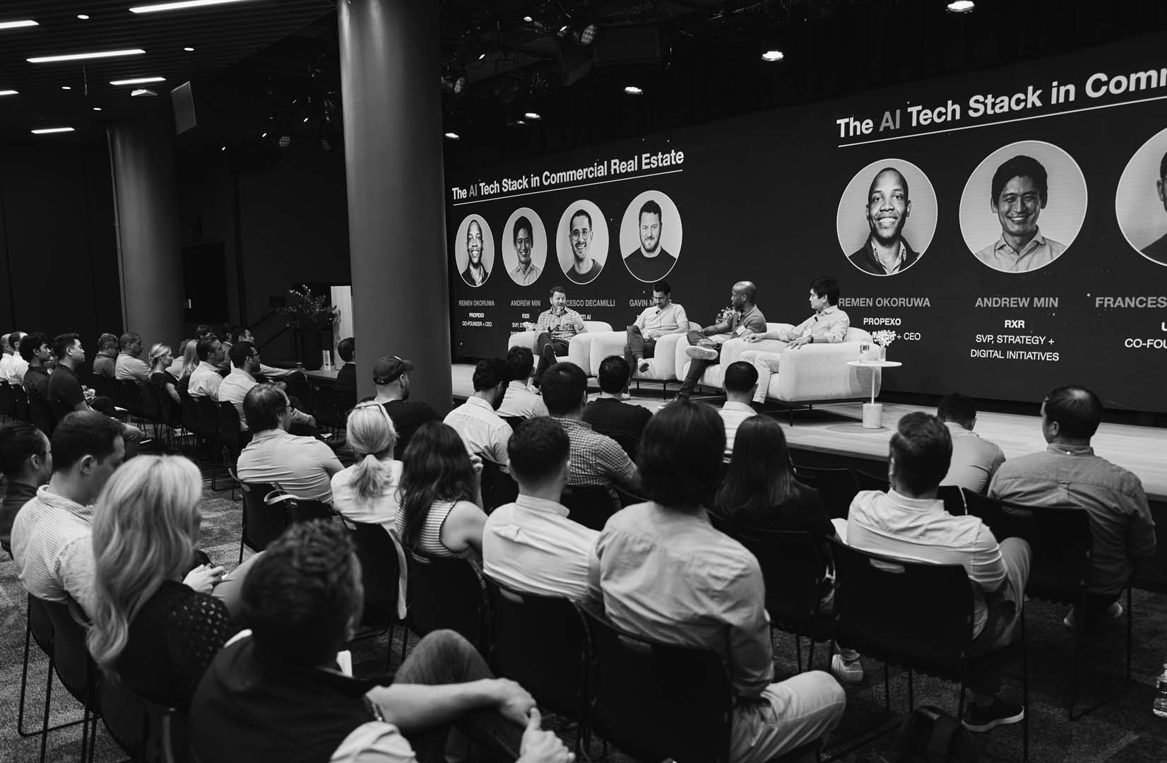 Wide view of the Prudence Annual Meeting audience and stage
